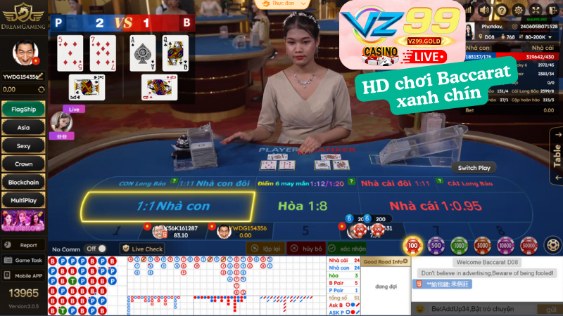 VZ99 - HD chơi BACCARAT xanh chín